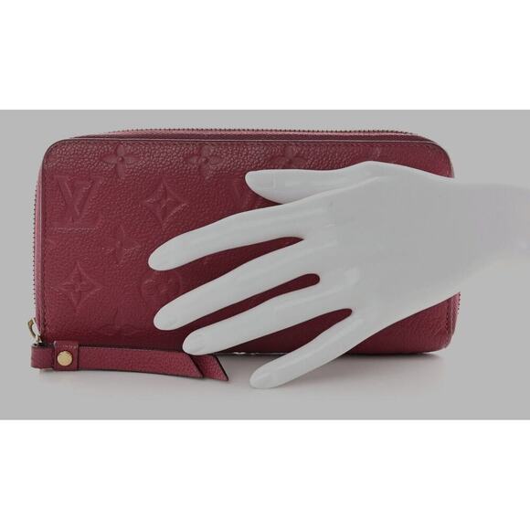 LOUIS VUITTON Zippy Wallet Monogram Empreinte Leather Bordeaux SP4136 - Picture 9 of 9